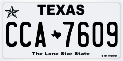 TX license plate CCA7609
