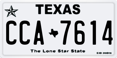 TX license plate CCA7614