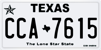 TX license plate CCA7615