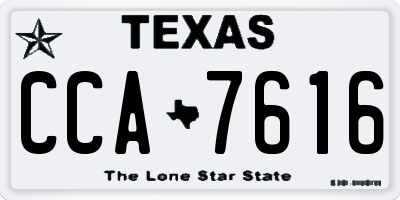 TX license plate CCA7616
