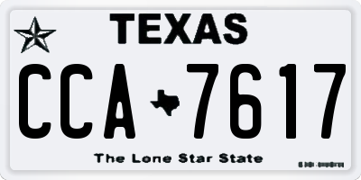 TX license plate CCA7617