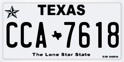 TX license plate CCA7618
