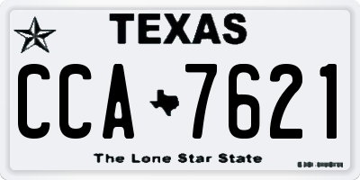 TX license plate CCA7621