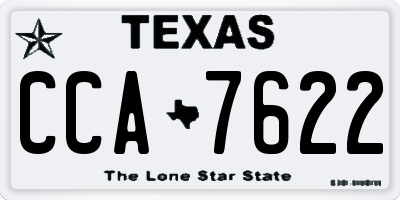 TX license plate CCA7622