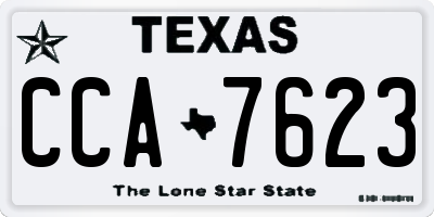 TX license plate CCA7623