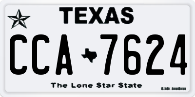 TX license plate CCA7624