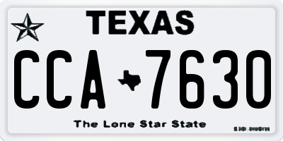 TX license plate CCA7630
