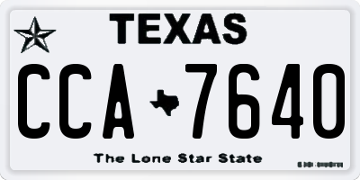 TX license plate CCA7640