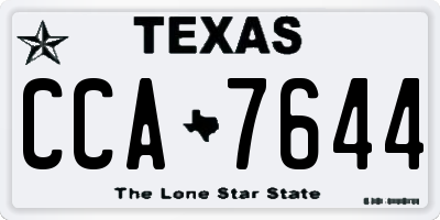 TX license plate CCA7644