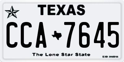 TX license plate CCA7645