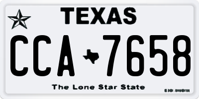 TX license plate CCA7658