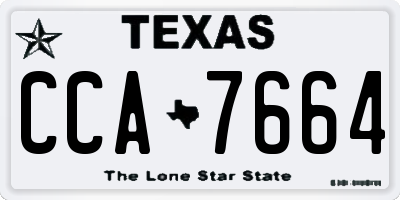 TX license plate CCA7664