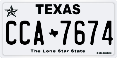 TX license plate CCA7674