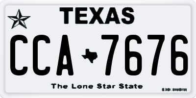 TX license plate CCA7676