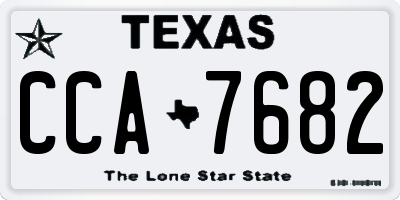 TX license plate CCA7682