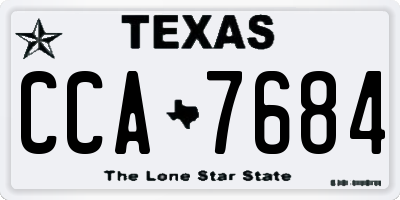 TX license plate CCA7684