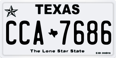 TX license plate CCA7686