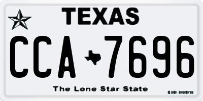 TX license plate CCA7696