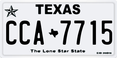 TX license plate CCA7715