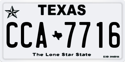 TX license plate CCA7716