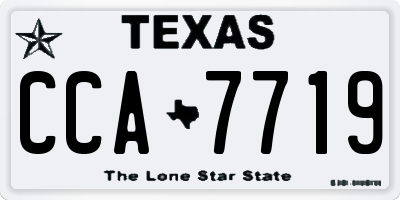 TX license plate CCA7719
