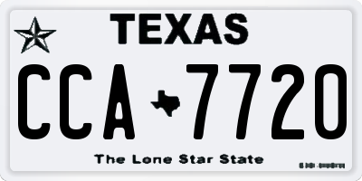 TX license plate CCA7720
