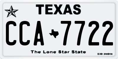 TX license plate CCA7722