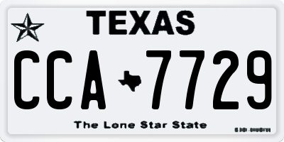 TX license plate CCA7729