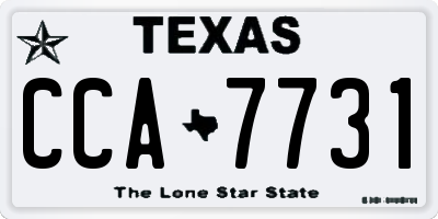 TX license plate CCA7731