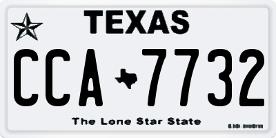 TX license plate CCA7732