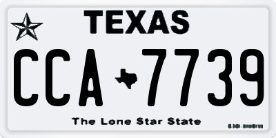 TX license plate CCA7739