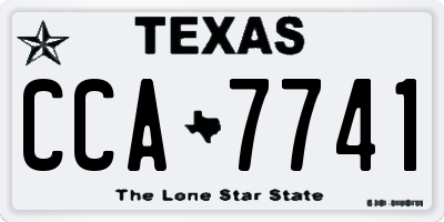 TX license plate CCA7741