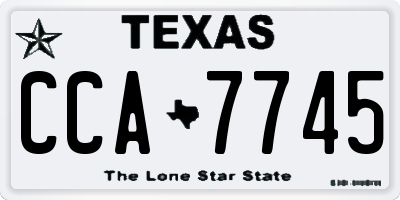 TX license plate CCA7745