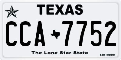 TX license plate CCA7752