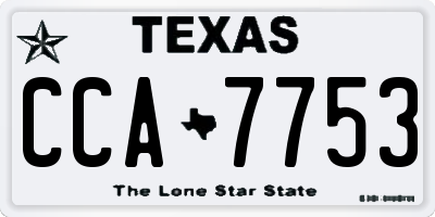 TX license plate CCA7753