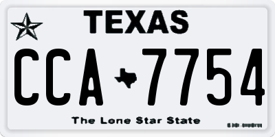 TX license plate CCA7754
