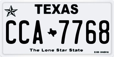 TX license plate CCA7768