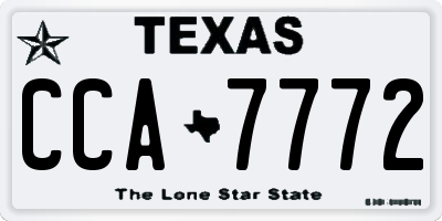 TX license plate CCA7772