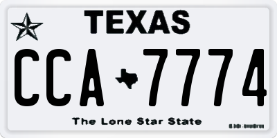 TX license plate CCA7774