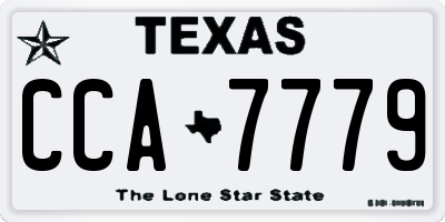 TX license plate CCA7779