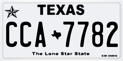 TX license plate CCA7782