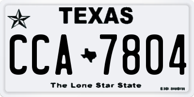 TX license plate CCA7804