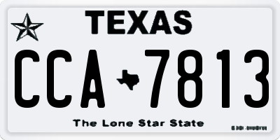 TX license plate CCA7813