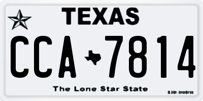 TX license plate CCA7814