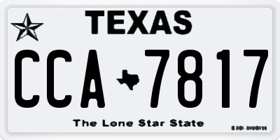 TX license plate CCA7817