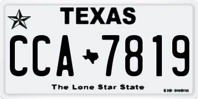 TX license plate CCA7819