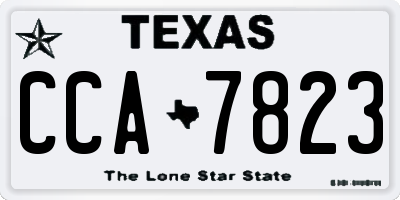 TX license plate CCA7823