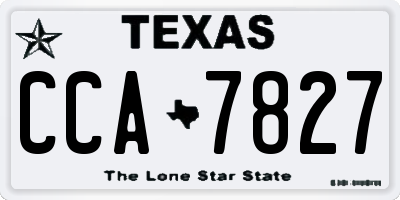 TX license plate CCA7827