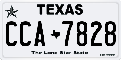 TX license plate CCA7828
