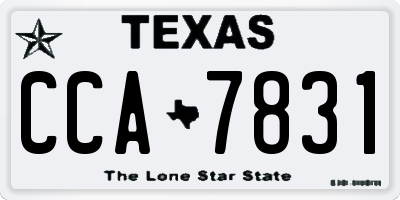 TX license plate CCA7831